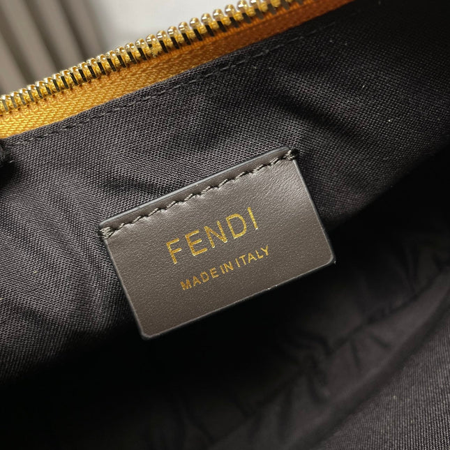 FENDIGRAPHY MEDIUM 29 IN GOLD METALLIC SMOOTH LAMBSKIN GOLD HARDWARE