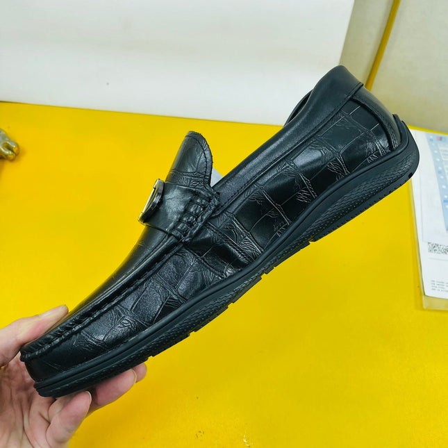 CD SYMBOL GRANVILLE LOAFER BLACK EMBOSSED CALFSKIN