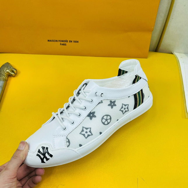 LV SNEAKER WHITE MONOGRAM JACQUARD AND CALFSKIN