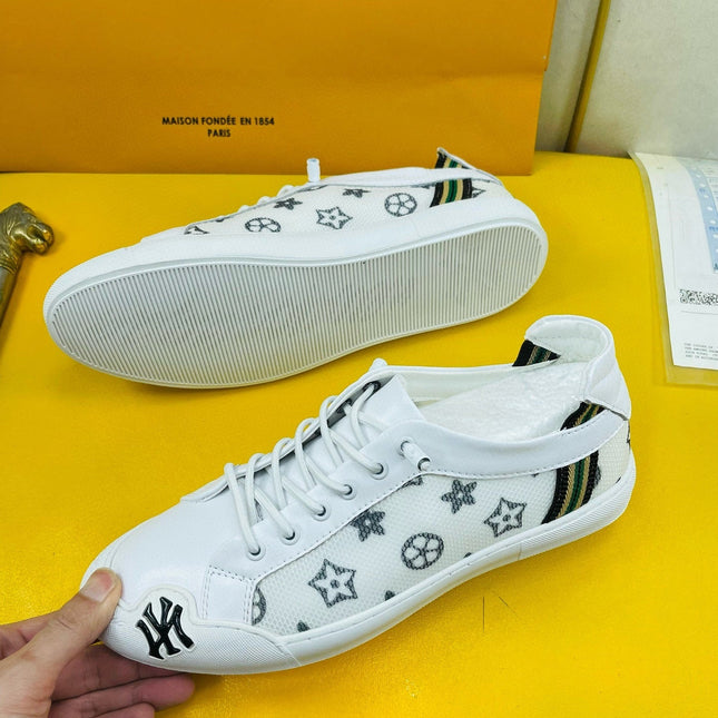 LV SNEAKER WHITE MONOGRAM JACQUARD AND CALFSKIN