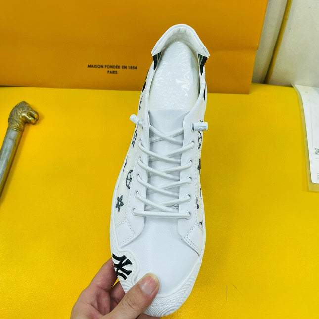 LV SNEAKER WHITE MONOGRAM JACQUARD AND CALFSKIN