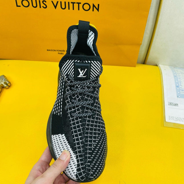 LV SNEAKER IN BLACK BREATHABLE MESH FABRIC