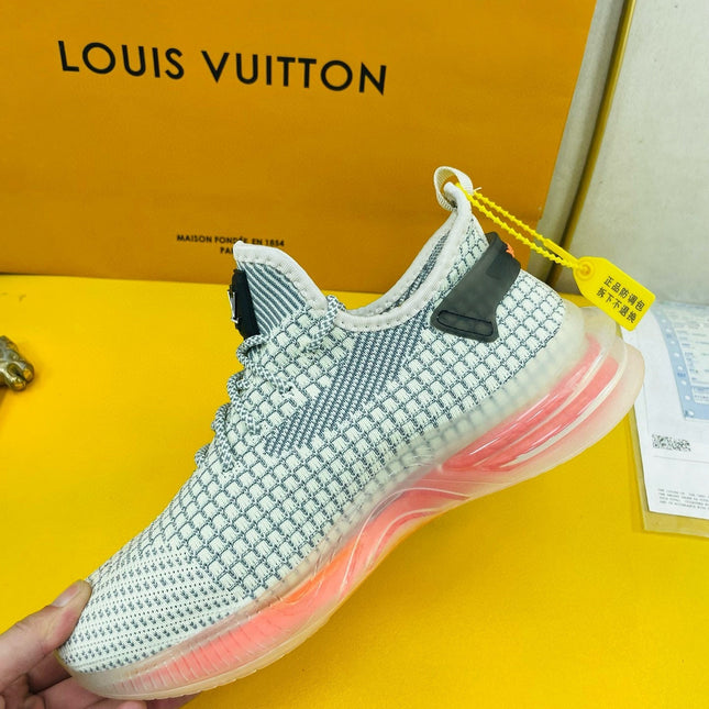 LV SNEAKER IN GREY ASH BREATHABLE MESH FABRIC