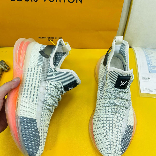 LV SNEAKER IN GREY ASH BREATHABLE MESH FABRIC