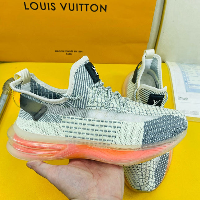 LV SNEAKER IN GREY ASH BREATHABLE MESH FABRIC