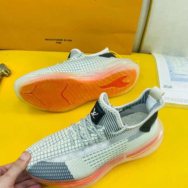 LV SNEAKER IN GREY ASH BREATHABLE MESH FABRIC