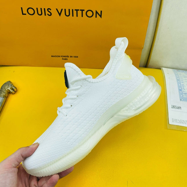 LV SNEAKER IN WHITE BREATHABLE MESH FABRIC