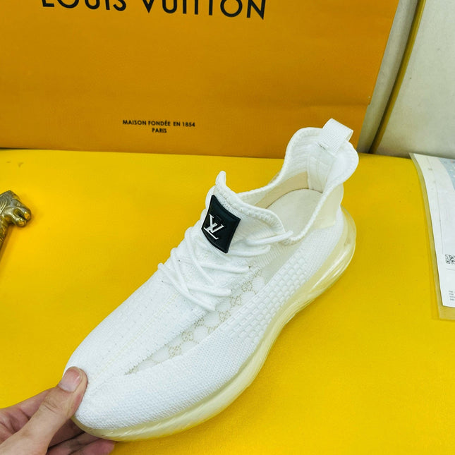 LV SNEAKER IN WHITE BREATHABLE MESH FABRIC