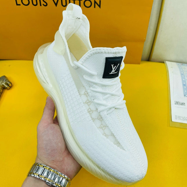 LV SNEAKER IN WHITE BREATHABLE MESH FABRIC
