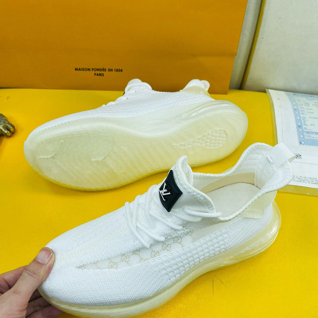 LV SNEAKER IN WHITE BREATHABLE MESH FABRIC