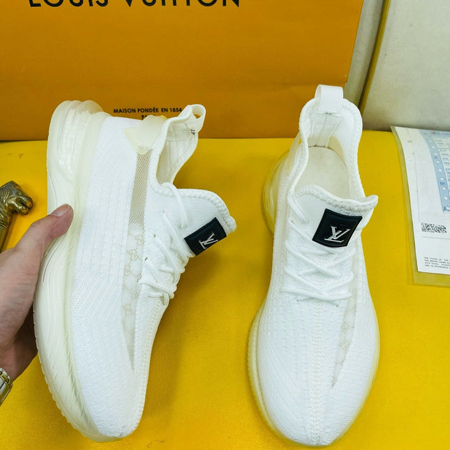 LV SNEAKER IN WHITE BREATHABLE MESH FABRIC