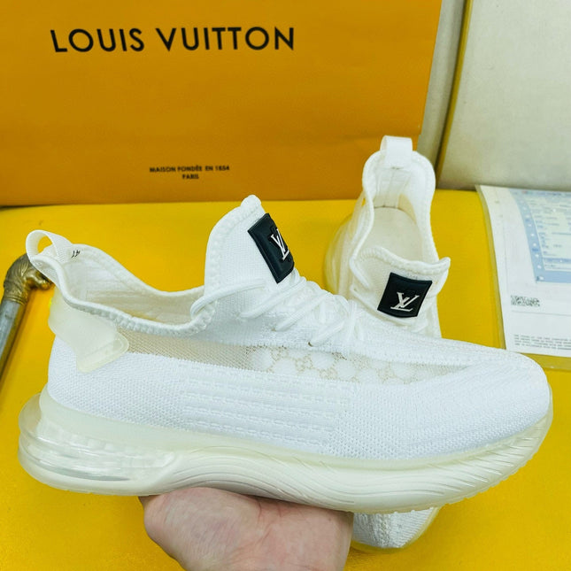 LV SNEAKER IN WHITE BREATHABLE MESH FABRIC