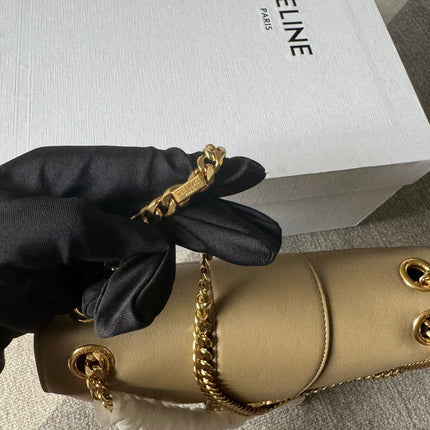 MEDIUM CELINE VICTOIRE BAG 25 IN CAMEL GOLD CALFSKIN