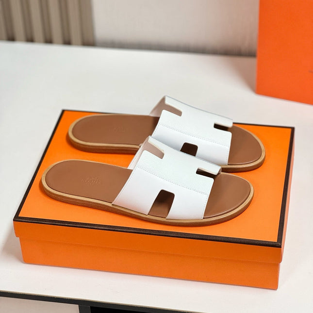 IZMIR SANDAL LIGHT BROWN MIX WHITE LAMBSKIN