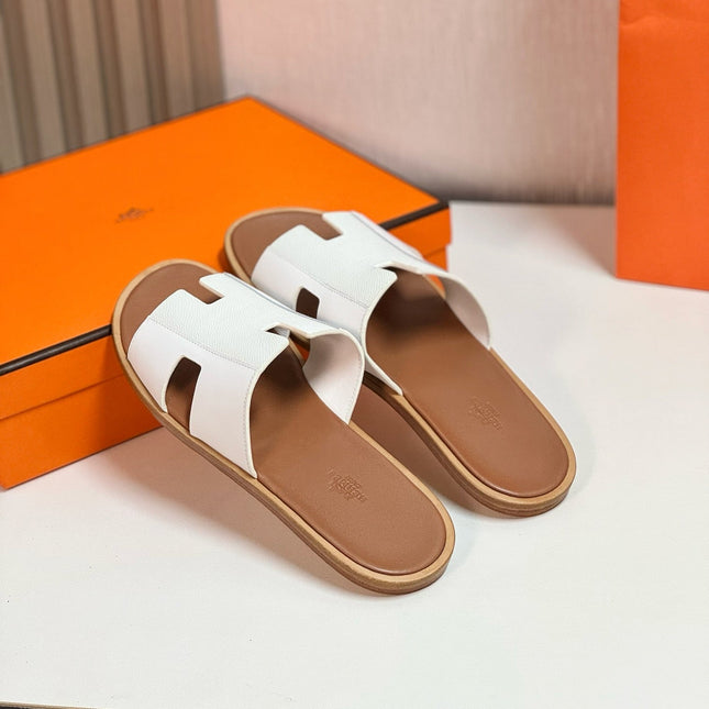 IZMIR SANDAL LIGHT BROWN MIX WHITE LAMBSKIN