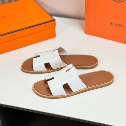 IZMIR SANDAL LIGHT BROWN MIX WHITE LAMBSKIN