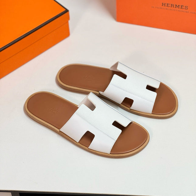 IZMIR SANDAL LIGHT BROWN MIX WHITE LAMBSKIN