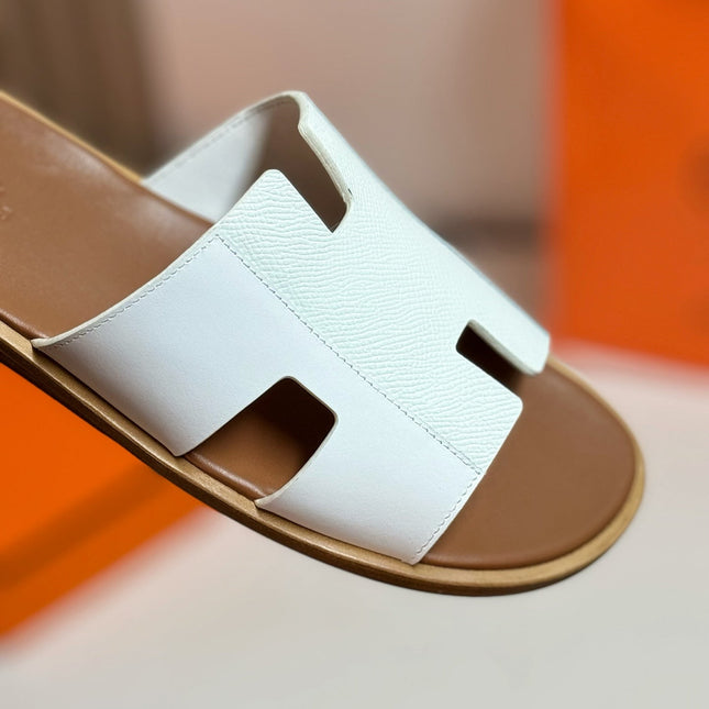 IZMIR SANDAL LIGHT BROWN MIX WHITE LAMBSKIN