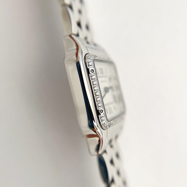 PANTHÈRE DE CARTIER WATCH SILVER CASE WITH CRYSTALS