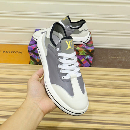 LV SNEAKER WHITE IVORY MIX GREY CALFSKIN