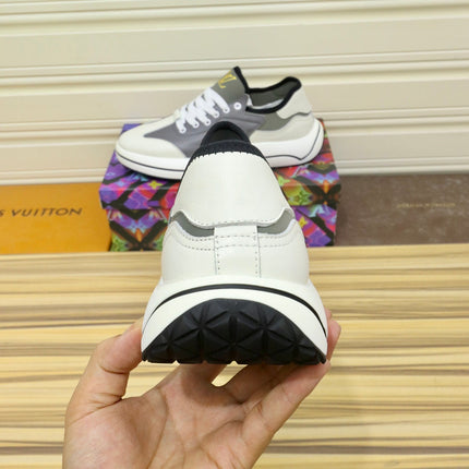 LV SNEAKER WHITE IVORY MIX GREY CALFSKIN
