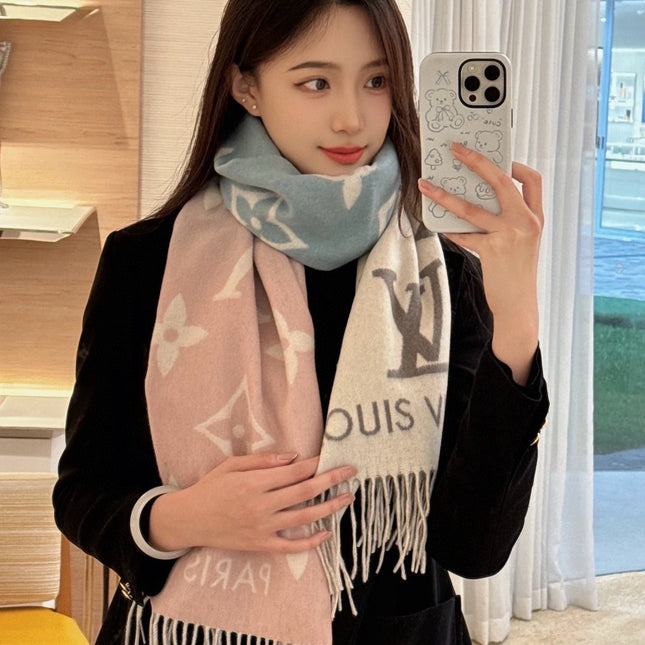REYKJAVIK GRADIENT SCARF 220 CM IN COLORFUL CASHMERE 399734