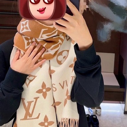 ESSENTIAL SCARF 186 CM IN COPPER BROWN WOOL 399777