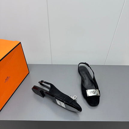 INNOCENTE SLINGBACK IN BLACK SUEDE