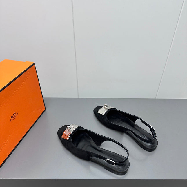 INNOCENTE SLINGBACK IN BLACK SUEDE