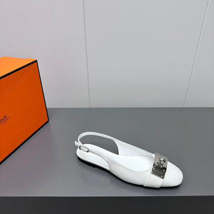 INNOCENTE SLINGBACK IN WHITE CALFSKIN