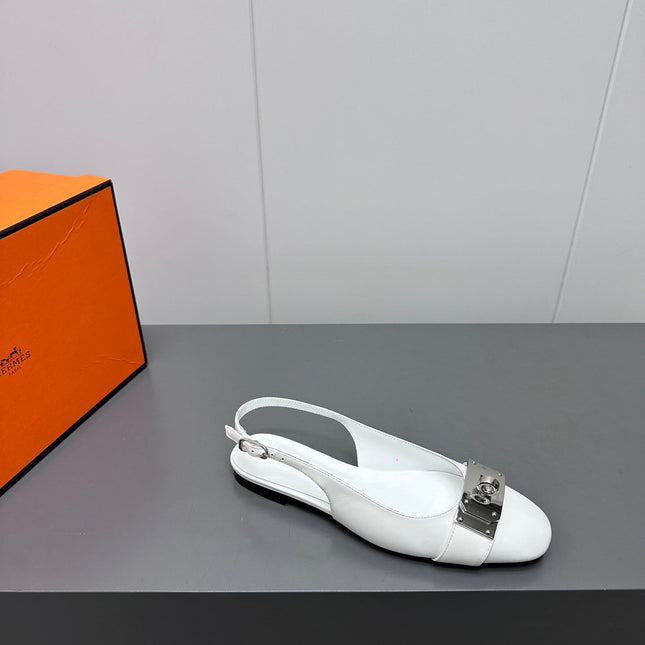 INNOCENTE SLINGBACK IN WHITE CALFSKIN