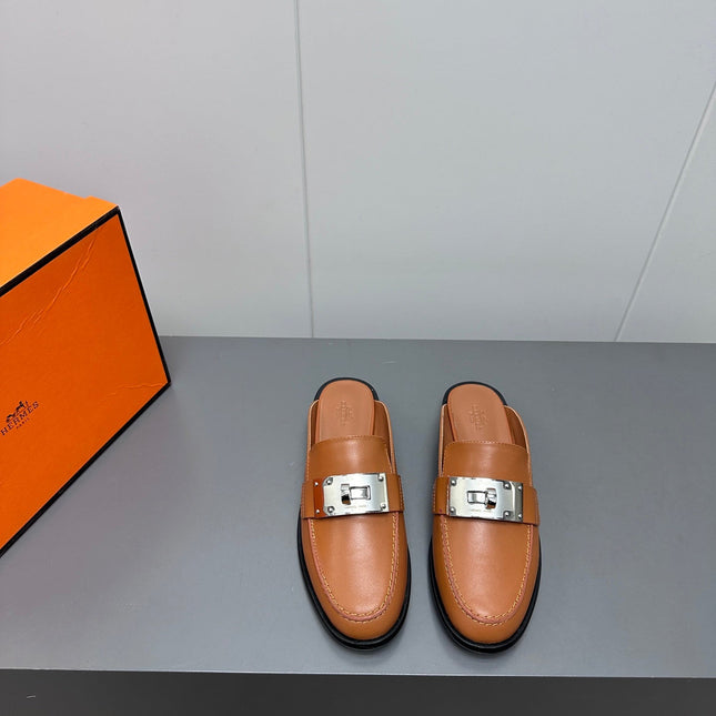 0Z MULE IN BRONZE BROWN LAMBSKIN