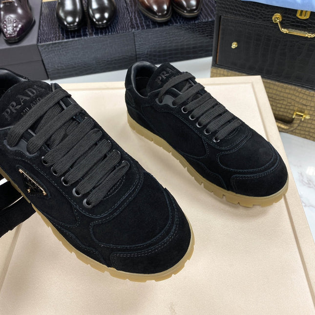 PRA TRAIL FADED BLACK SUEDE SNEAKERS