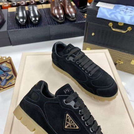 PRA TRAIL FADED BLACK SUEDE SNEAKERS