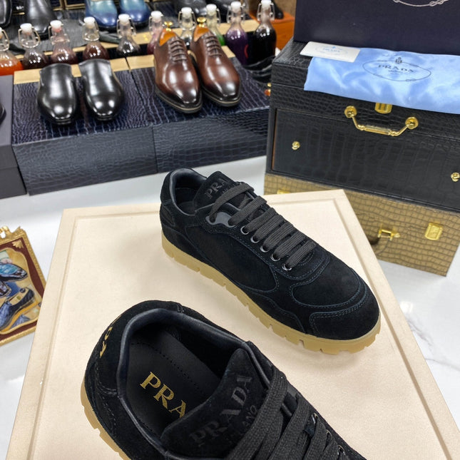 PRA TRAIL FADED BLACK SUEDE SNEAKERS
