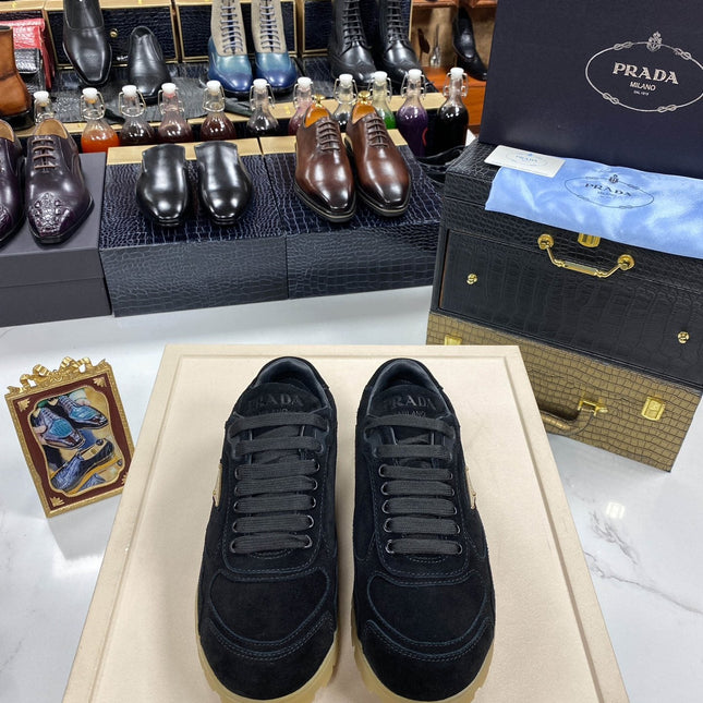 PRA TRAIL FADED BLACK SUEDE SNEAKERS