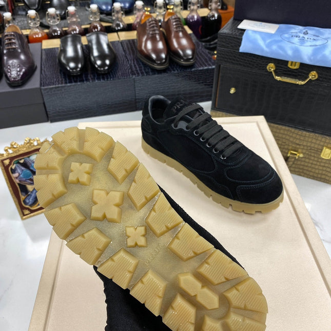 PRA TRAIL FADED BLACK SUEDE SNEAKERS