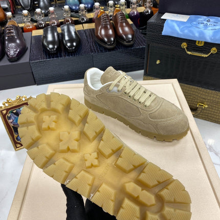 PRA TRAIL FADED ECRU SUEDE SNEAKERS