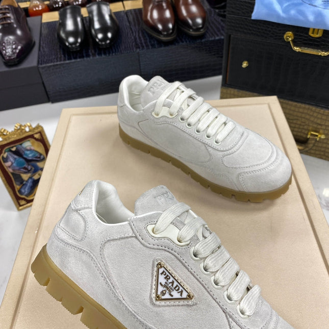 PRA TRAIL FADED GREY SUEDE SNEAKERS