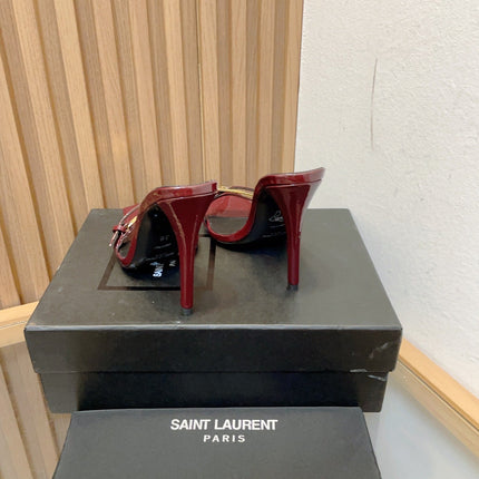 SL SQUARE TOED NUIT PUMPS RED CALFSKIN