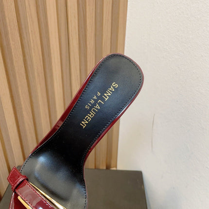 SL SQUARE TOED NUIT PUMPS RED CALFSKIN