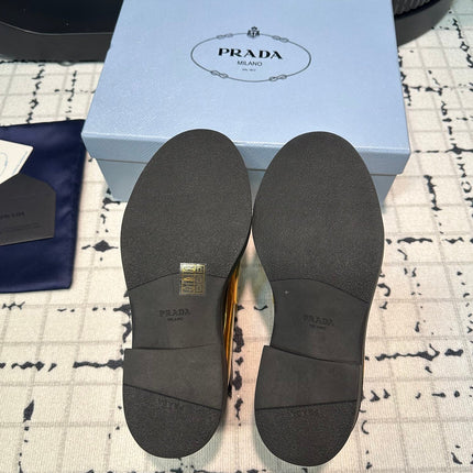 PRA SCHOCOLATE BRUSHED LOAFERS METALLIC GOLD CALFSKIN