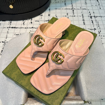 GG THONG SANDALS 55 LIGHT PINK CALKSKIN