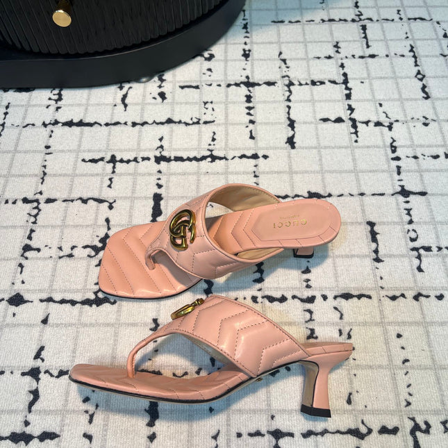 GG THONG SANDALS 55 LIGHT PINK CALKSKIN
