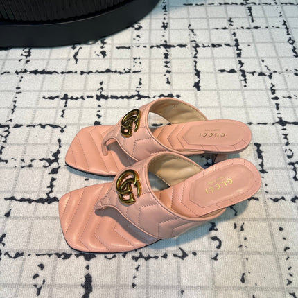 GG THONG SANDALS 55 LIGHT PINK CALKSKIN