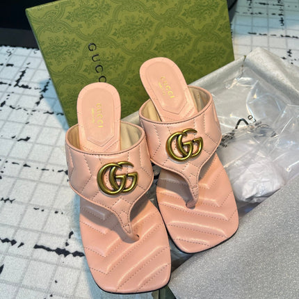 GG THONG SANDALS 55 LIGHT PINK CALKSKIN