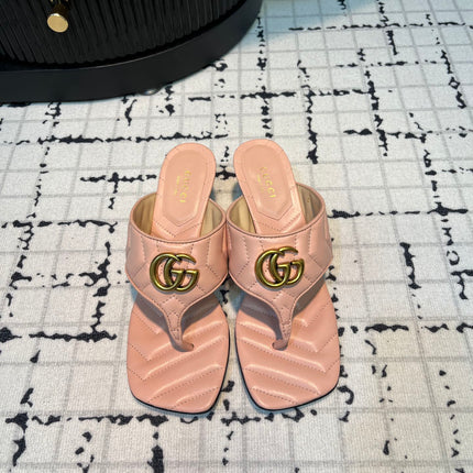 GG THONG SANDALS 55 LIGHT PINK CALKSKIN