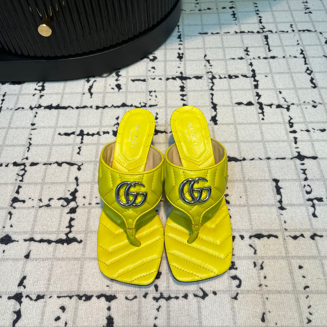 GG THONG SANDALS 55 LEMON CALKSKIN