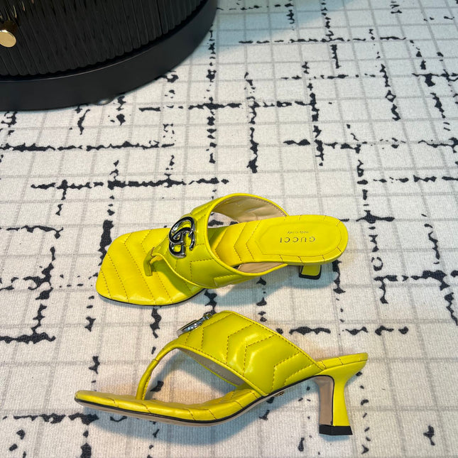 GG THONG SANDALS 55 LEMON CALKSKIN