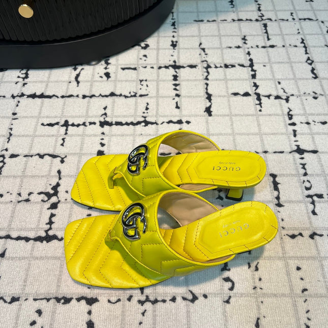 GG THONG SANDALS 55 LEMON CALKSKIN